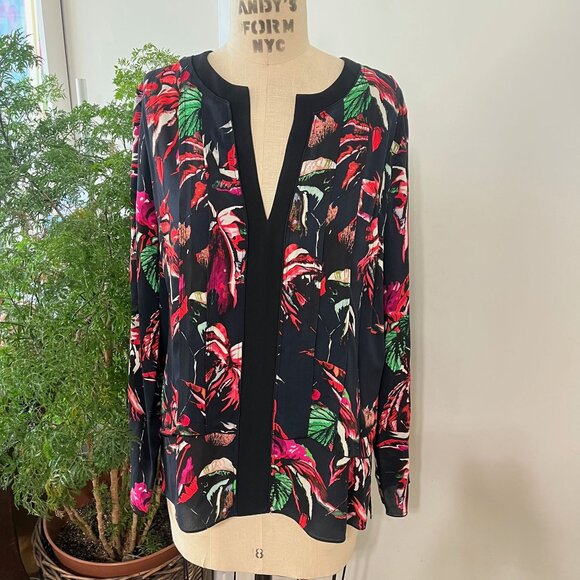 PROENZA SCHOULER Silk Floral Top Size 10 - Picture 2 of 7